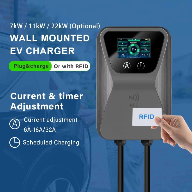 EV Charger Smart Wallbox 7kW 1 - 22Kw Wallbox Type 2 Ocpp Rfid review and price