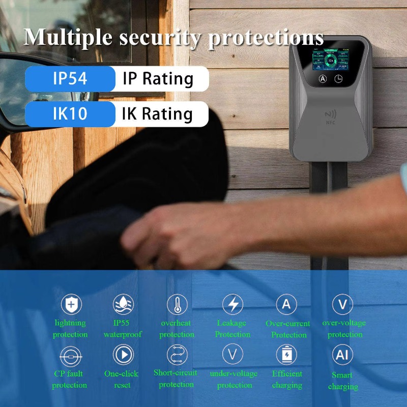 EV Charger Smart Wallbox 7kW 1 - 22Kw Wallbox Type 2 Ocpp Rfid review and price